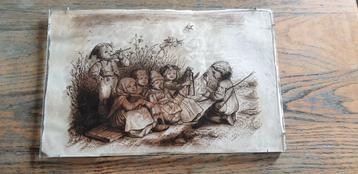 Prachtige schilderij op dikke stuk glas. beschikbaar voor biedingen