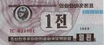 Noord-Korea bankbiljet 1 Chon 1995 (1988) UNC, Pick New, Postzegels en Munten, Bankbiljetten | Azië, Oost-Azië, Los biljet, Ophalen of Verzenden