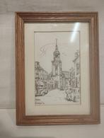 Kerk Schilderij- grote kerk in Almelo, Antiek en Kunst, Ophalen of Verzenden