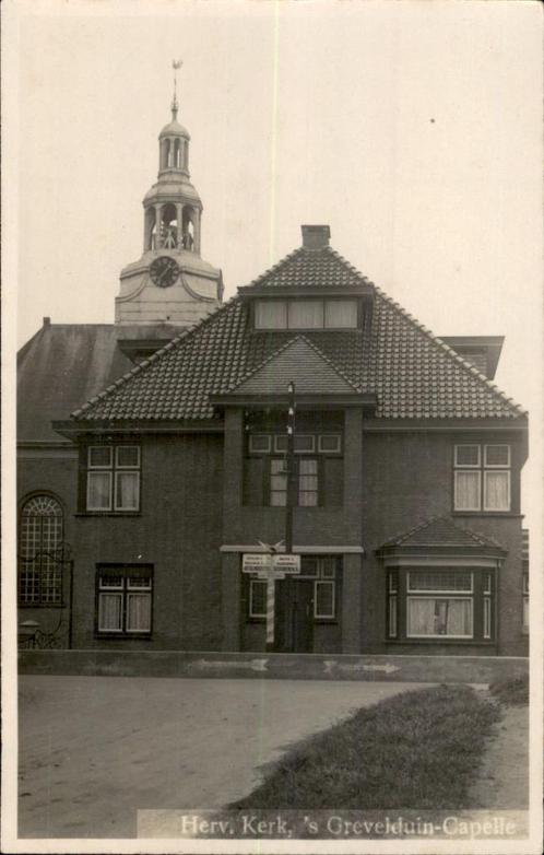's Grevelduin Capelle herv kerk Pastorie FOTOKAART st 1933, Verzamelen, Ansichtkaarten | Nederland, Gelopen, Noord-Brabant, 1920 tot 1940