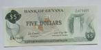 Guyana 5 Dollars  1989, Postzegels en Munten, Bankbiljetten | Amerika, Verzenden, Zuid-Amerika
