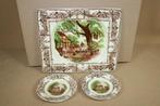 3 x Staffordshire Rural Scenes Wilkinson Biaritz bordjes, Antiek en Kunst, Antiek | Servies los, Ophalen of Verzenden