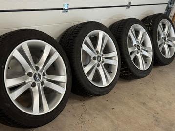 Audi A3 velgenset 17 inch 5x112 ET47 M+S Banden Z.G.A.N beschikbaar voor biedingen