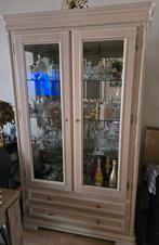 Brocante vitrinekast, Huis en Inrichting, Ophalen, Gebruikt, 100 tot 150 cm, 150 tot 200 cm