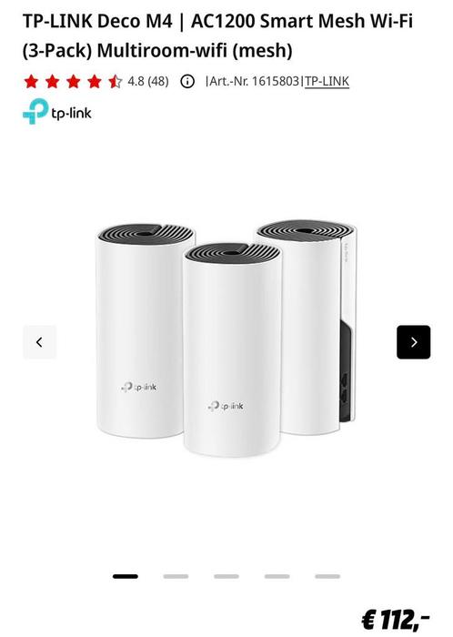 3x Tp link deco M4, Computers en Software, WiFi-versterkers, Gebruikt, Ophalen of Verzenden