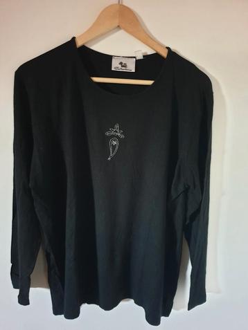 Zwart shirt. Lange mouwen. Maat 46. Setterlain. beschikbaar voor biedingen