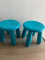 2 blauwe IKEA Mammut kinderkrukjes # IKEA kruk, Ophalen of Verzenden, Zo goed als nieuw, Hout