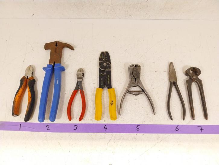 Set tangen diverse typen, soorten en maten., Doe-het-zelf en Verbouw, Gereedschap | Handgereedschap, Gebruikt, Ophalen of Verzenden