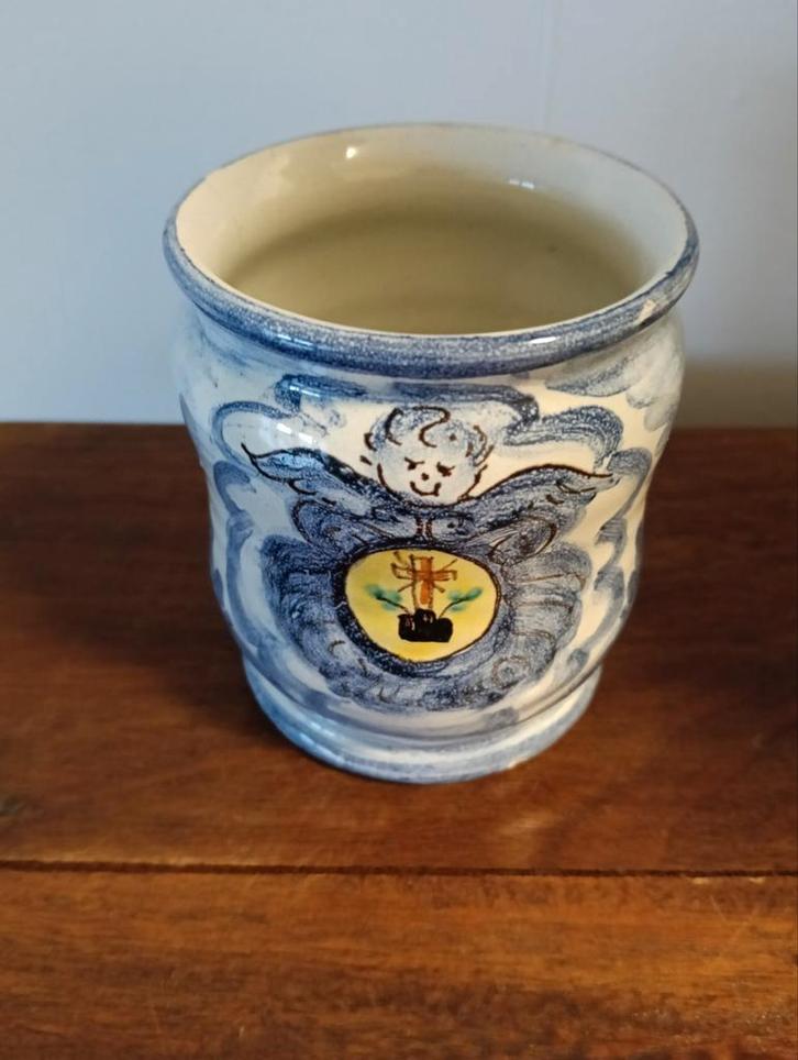 17e eeuwse apothekerspotje met wapen, Antiek en Kunst, Antiek | Keramiek en Aardewerk, Ophalen of Verzenden