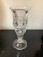 Brocante vaas geperst glas, Ophalen of Verzenden