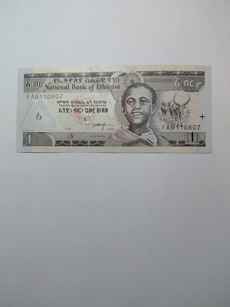 Ethiopië 1 Birr Bankbiljet, Ophalen of Verzenden, Los biljet