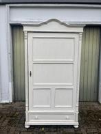 Witte grenen kledingkast, Ophalen, Gebruikt, 100 tot 150 cm, Met lade(s)