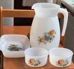 Vintage Arcopal Fruits de France Servies kan, schaaltjes, Huis en Inrichting, Keuken | Servies, Gebruikt, Overige typen, Ophalen of Verzenden