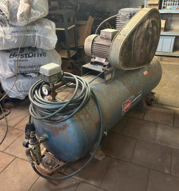 Airpress 200 liter 15 bar compressor 380V, 13m haspel beschikbaar voor biedingen