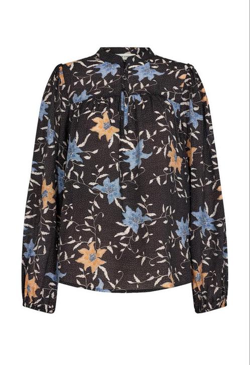 Sofie Schnoor zwarte blouse met bloemen print, Kleding | Dames, Blouses en Tunieken, Zo goed als nieuw, Maat 38/40 (M), Zwart