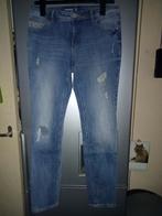 Leuke ripped stretch jeans met borduursel, maat 40, Ophalen of Verzenden, Zo goed als nieuw, Blauw, W30 - W32 (confectie 38/40)