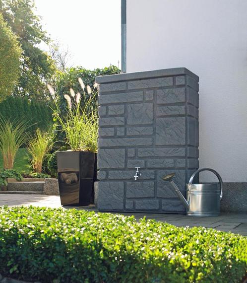 Regenton Maurano 300 L antraciet, Tuin en Terras, Regentonnen, Nieuw, Kunststof, 150 liter of meer, Met kraantje, Ophalen