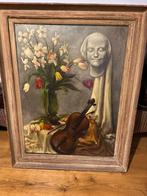 Oud schilderij van het meisje van de seine, Ophalen