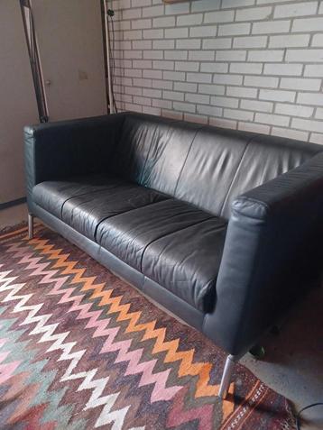 Design bank Montis model kubik, zwart leer, goede conditie! beschikbaar voor biedingen
