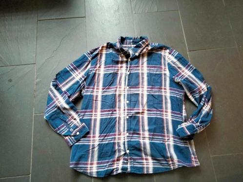 MOOIE donkerblauw geruiten blouse merk Angelo Litrico C&A, Kleding | Heren, Overhemden, Zo goed als nieuw, Overige halswijdtes