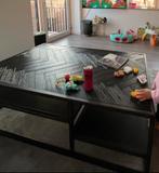 Salontafel visgraat zwart, Huis en Inrichting, 100 tot 150 cm, Zo goed als nieuw, Minder dan 50 cm, Rechthoekig