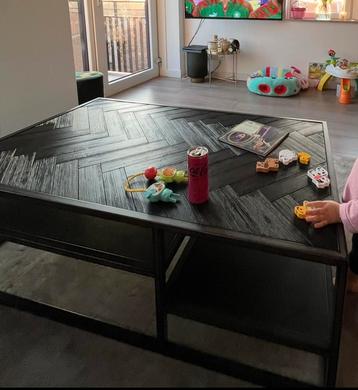 Salontafel visgraat zwart