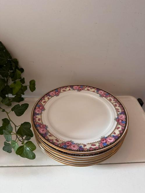 Romantisch vintage bordjes, Antiek en Kunst, Antiek | Servies los, Ophalen of Verzenden