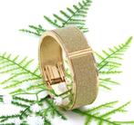 Heel mooie rosé goud slavenarmband met strass steentjes., Overige materialen, Nieuw, Ophalen of Verzenden, Goud