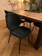 Groene velvet eetstoelen, Ophalen, Overige materialen, Overige kleuren, Zo goed als nieuw