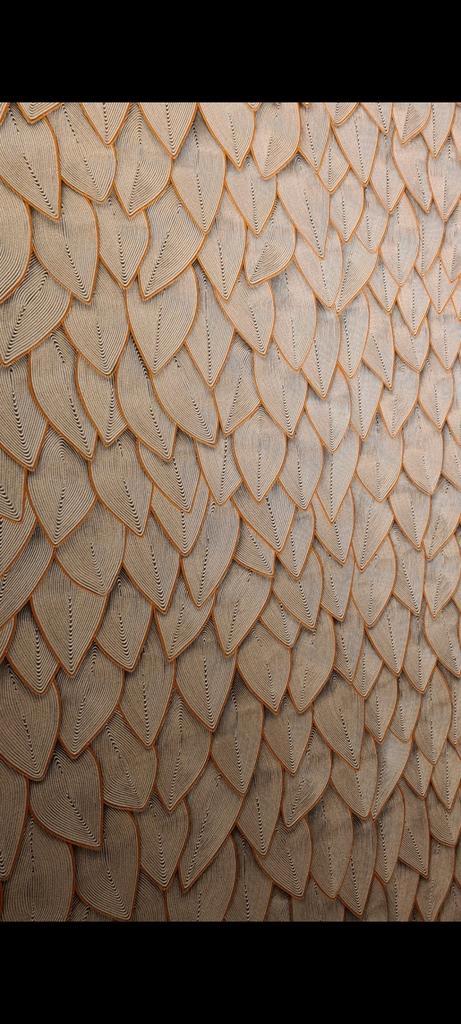 Elitis behang Jonchee VP993-11 bladeren, Huis en Inrichting, Stoffering | Behang, Beige, Bruin, Oranje, 10 tot 25 m², Ophalen of Verzenden