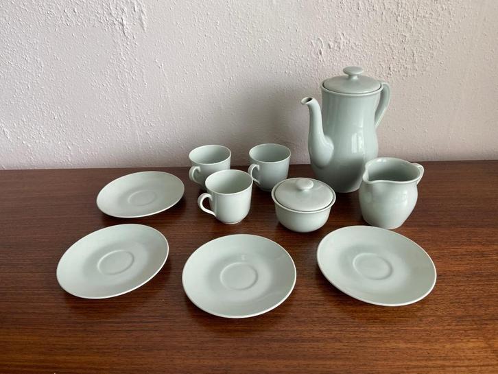 Koffie­servies van Fürstenberg 639 Wagenfeld Seladon Groen, Antiek en Kunst, Antiek | Servies compleet, Ophalen