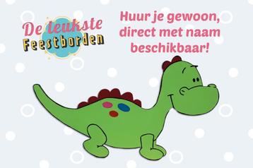 Geboortebord Baby Dino, geboorteborden huren jongen / meisje beschikbaar voor biedingen