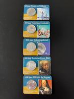Vijf .925 Zilveren 5 Euro Coincards Unc, Setje, Koningin Beatrix, Zilver, Euro's