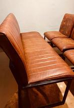 Eetbank buffel leer, Minder dan 75 cm, Leer, Ophalen of Verzenden, Zo goed als nieuw