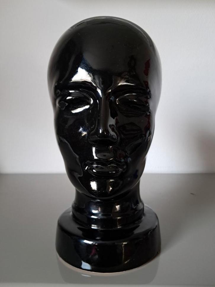 Hoedenhoofd West Germany - keramisch hoofd, Antiek en Kunst, Kunst | Beelden en Houtsnijwerken, Ophalen of Verzenden