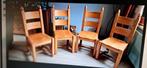 Zeer zware lichteiken stoelen., Huis en Inrichting, Stoelen, Ophalen of Verzenden, Gebruikt, Klassiek, Vier