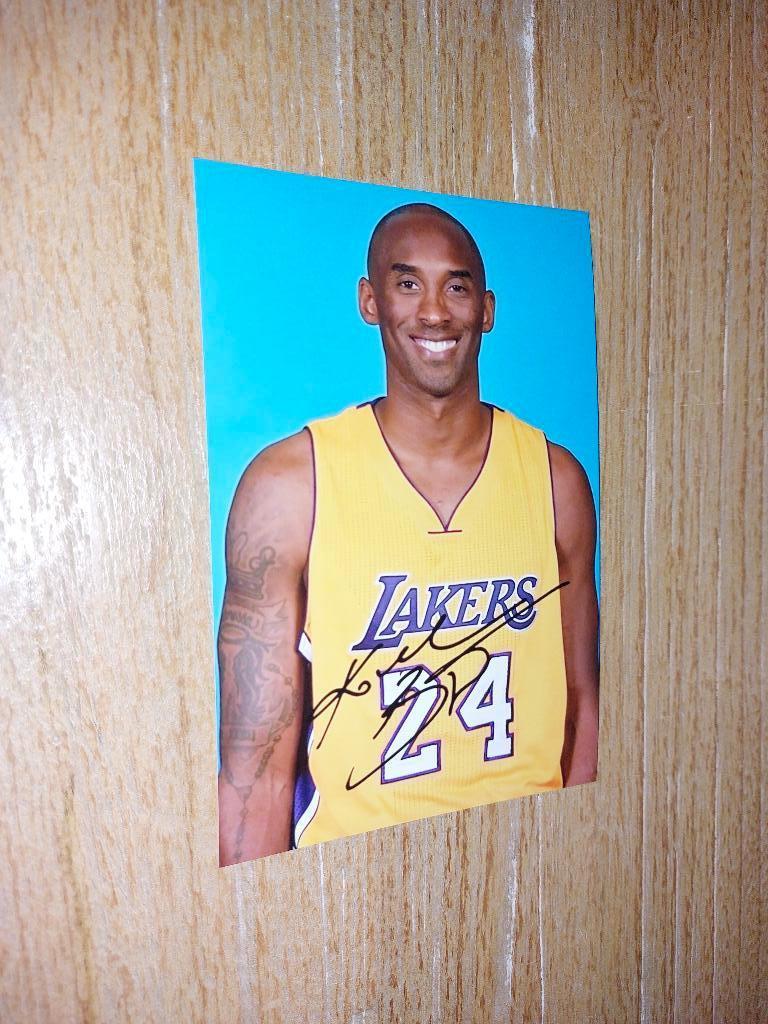 Foto Kobe Bryant met handtekening (print) # NBA Basketbal, Verzenden, Nieuw, Overige sporten, Overige typen