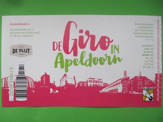 bieretiket Nederland 20-1 (5O) de vlijt, Ophalen of Verzenden, Nieuw, Overige typen, Overige merken