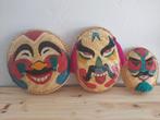 Set van 3 Vietnamese maskers, Antiek en Kunst, Kunst | Niet-Westerse kunst, Ophalen of Verzenden