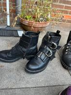 Zwarte laarsjes met gesp en rits, Kleding | Dames, Schoenen, Ophalen of Verzenden, Gedragen, Zwart