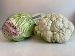2 Vintage Italy Keramiek Groente Decoratie Bloemkool 60’s, Ophalen of Verzenden
