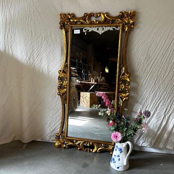 Barok spiegel - Houten lijst goud- 150 x 80 cm - TTM Wonen beschikbaar voor biedingen