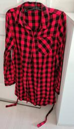 Houthakkers blouse/geblokte blouse rood zwart maat S, Kleding | Dames, Blouses en Tunieken, Ophalen of Verzenden, Gedragen, Rood