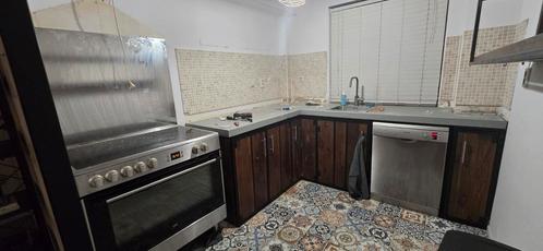 Vrijstaand amerikaanse oven-kookplaat-afzuiger, Witgoed en Apparatuur, Ovens, Gebruikt, Vrijstaand, Oven, 60 cm of meer, 60 cm of meer