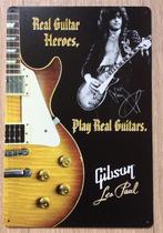 GIBSON | Les Paul Gitaar Metalen Rock Reclamebord Poster, Huis en Inrichting, Nieuw, Verzenden