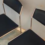 Vintage Gijs van der Sluijs eetkamer stoelen, Ophalen, Twee, Blauw, Vintage