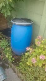 Blauwe regenton waterton, Tuin en Terras, Regentonnen, 150 liter of meer, Ophalen, Gebruikt, Kunststof