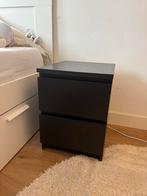 ikea malm nachtkastje zwart, Ophalen, Zo goed als nieuw, Minder dan 45 cm, 55 tot 70 cm