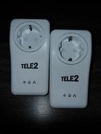 Tele2 Powerplugs - Set van 2, Computers en Software, Powerlines, Ophalen of Verzenden, Gebruikt, Tele2