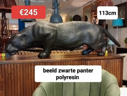 Nieuw beeld zwarte panter polyresin 113cm nu €245, Verzamelen, Beelden en Beeldjes, Nieuw, Dier, Ophalen of Verzenden